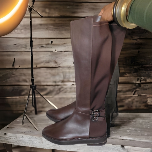 DKNY Brown Riding Boots Size 9 - Picture 1 of 5